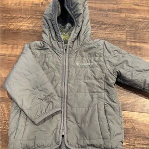Columbia Silver Quilted Hooded Jacket